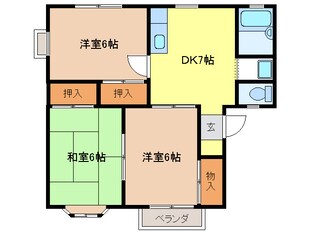 サニーハイツクロノの物件間取画像